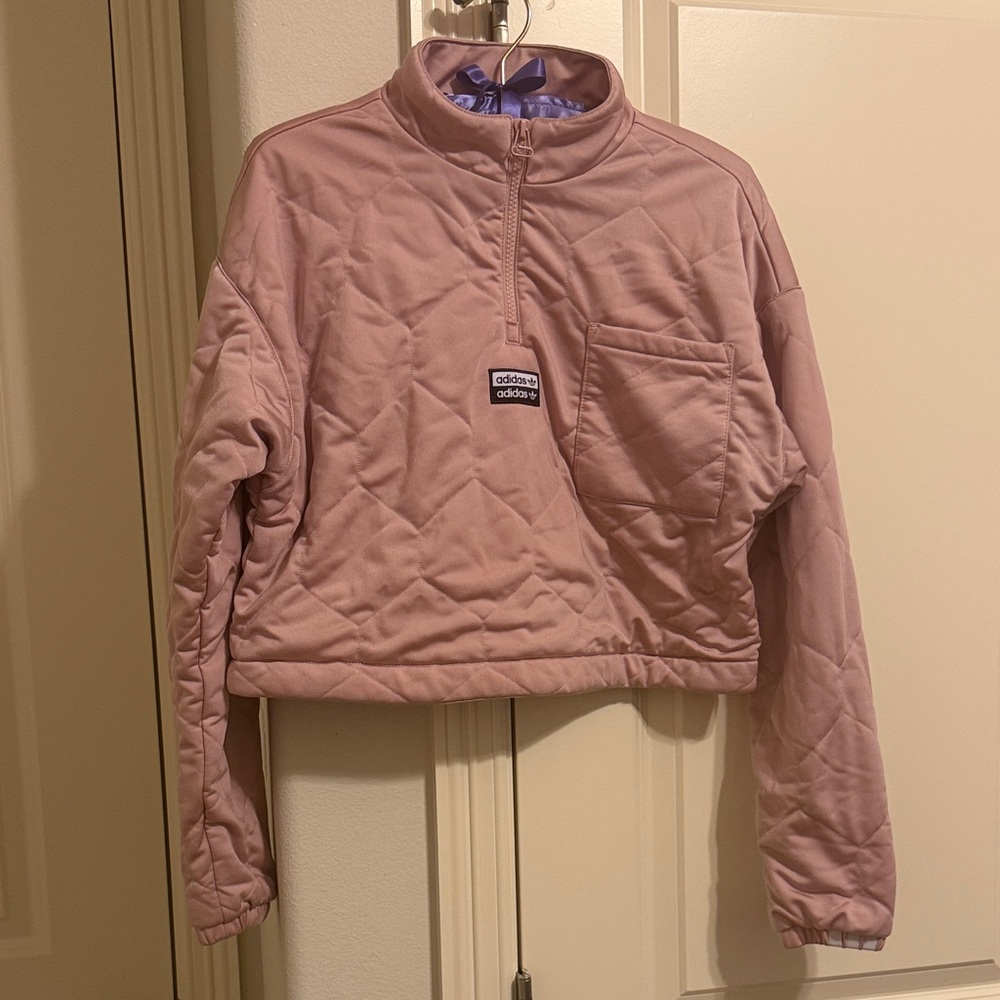 Adidas Light Pink Quilted Puffer Jacket